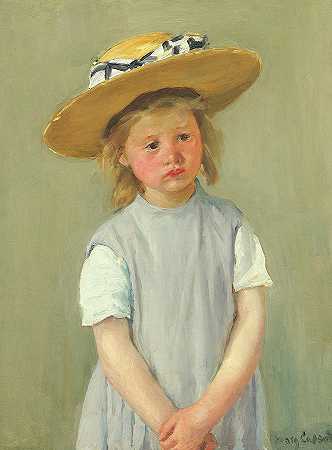 戴草帽的孩子`Child In A Straw Hat