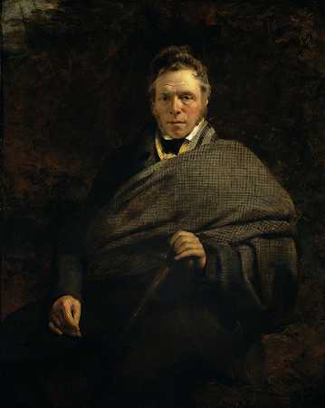 詹姆斯·霍格，1770-1835年。诗人&;埃特里克牧羊犬`James Hogg, 1770 – 1835. Poet; ;The Ettrick Shepherd by John Watson Gordon