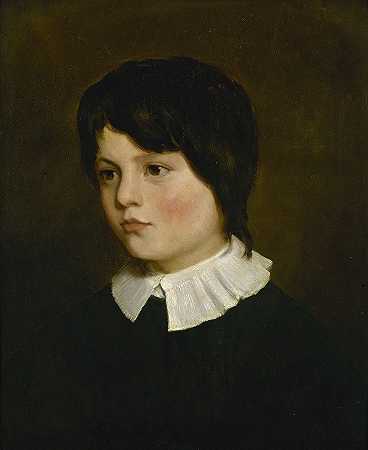 查尔斯·雨果儿童`Charles Hugo enfant (1834) by Emile Champmartin