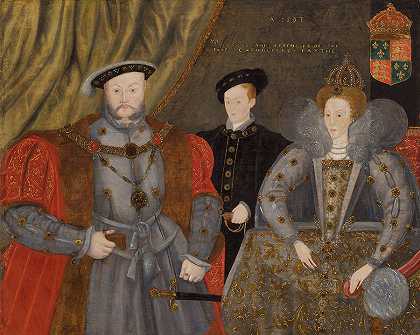 亨利五世、伊丽莎白一世和爱德华五世`Henry V I I I, Elizabeth I, And Edward V I