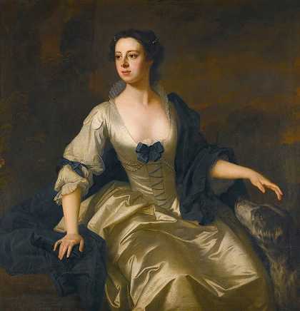 哈利奥特·弗农夫人肖像`Portrait Of Lady Hariot Vernon (1742) by Allan Ramsay