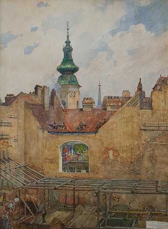 圣安娜塔`Turm von St. Anna (1914) by Hugo Charlemont