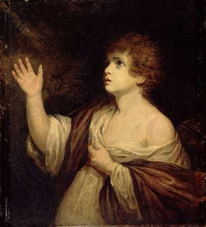 塞缪尔的召唤`The Calling of Samuel by Sir Joshua Reynolds