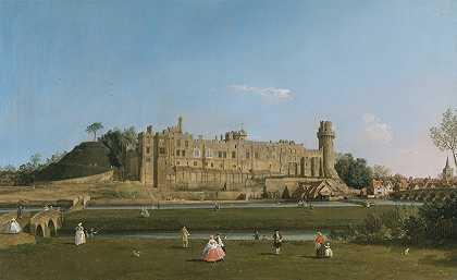 沃里克城堡`Warwick Castle by Canaletto
