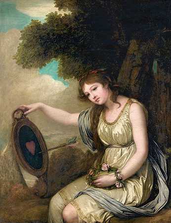坐着的女孩`Jeune Fille Assise by Jean-Baptiste Greuze