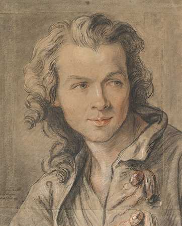 埃蒂安·莫里斯·法尔科内特肖像（1716-1791）`Portrait of Étienne Maurice Falconet (1716–1791) (1741) by Jean-Baptiste Lemoyne the Younger