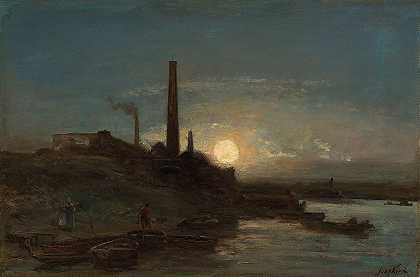 月亮效应`Effet de lune (circa 1853) by Johan Barthold Jongkind
