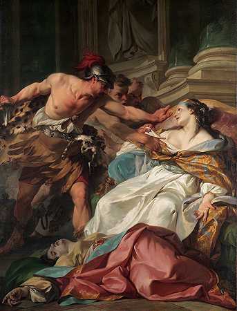 Harmonia之死`The Death of Harmonia (Ca. 1740–41) by Jean Baptiste Marie Pierre