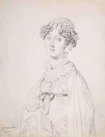 玛丽·卡文迪什·本丁克夫人`Lady Mary Cavendish~Bentinck (1816) by Jean Auguste Dominique Ingres