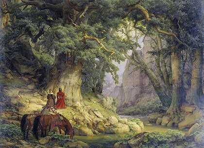 千年老树`The Thousand~Year~Old Oak (1837) by Karl Friedrich Lessing