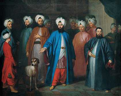 穆罕默德·赛义德·埃芬迪及其随从`Mehmed Said Efendi and his Retinue by Georg Engelhard Schröder