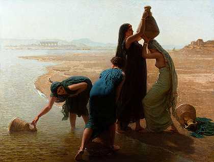 尼罗河岸边的女人们`Fellah Women On The Banks Of The Nile