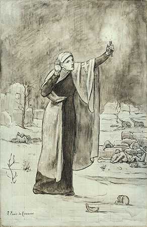 红十字会`La Croix Rouge (1870) by Pierre Puvis de Chavannes
