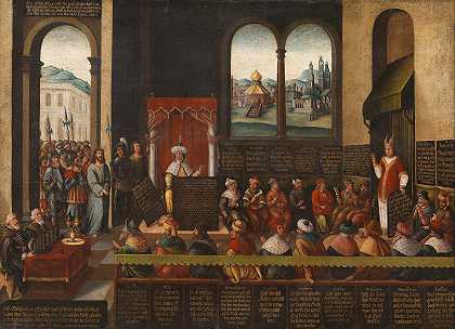 耶稣在大祭司和彼拉多面前`Jesus vor dem Hohen Priester und Pilatus (1600–1700)