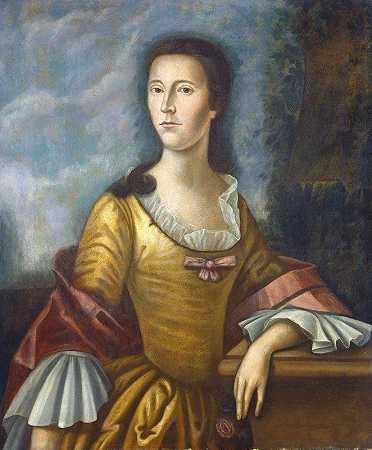 玛丽·贝瑟尔·布德（塞缪尔·布德夫人）`Mary Bethel Boude (Mrs. Samuel Boude) (1755~1756) by Benjamin West