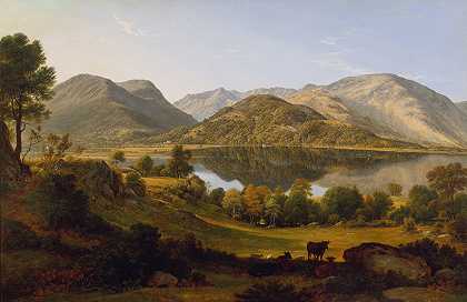 乌尔斯瓦特，清晨`Ullswater, early morning (circa 1824) by John Glover