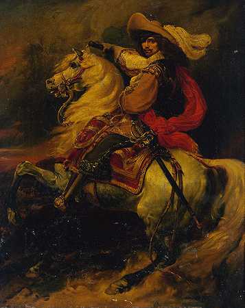 法国元帅兰佐伯爵约西亚的马术肖像（1609-1650）`Portrait équestre de Josias, Comte de Rantzau (1609~1650), maréchal de France (1834) by Jean Alaux