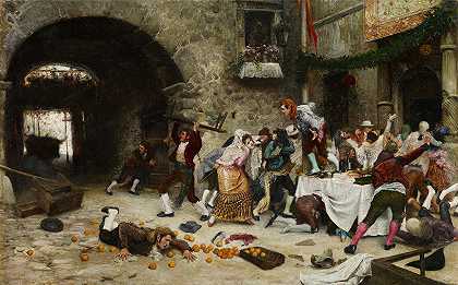 中断的宴会`An Interrupted Banquet by Juan José Gárate Clavero