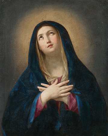 祈祷中的圣母`The Madonna in prayer by Guido Reni