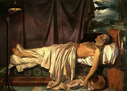 拜伦勋爵临终前`Lord Byron On His Deathbed