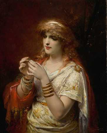 护身符`The Amulet (1882) by Pierre Olivier Joseph Coomans