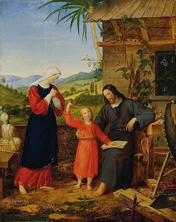 神圣的家庭`Holy Family (1824) by MJ Pelizotti