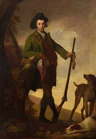年轻的运动员`The young sportsman (1766) by Robert Pine