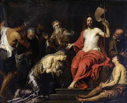 基督和忏悔的罪人`Christ and the Penitent Sinners (1610 ~ 1651) by Gerard Seghers