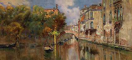 威尼斯运河景观`View Of A Canal In Venice