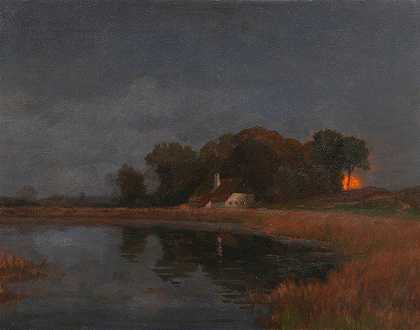 傍晚`Abend (1897) by Carl Vinnen