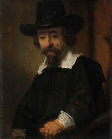 以法莲布埃诺肖像`Portrait of Ephraim Bueno (1645 ~ 1647) by Rembrandt van Rijn