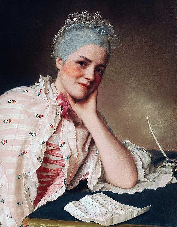 雅克小姐画像-女演员`Portrait Of Mademoiselle Jacquet – Actress