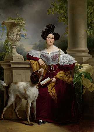 阿莉达·克里斯蒂娜·阿辛克肖像`Portrait of Alida Christina Assink (1833) by Jan Adam Kruseman