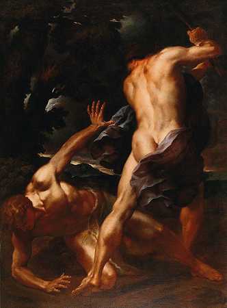 该隐与亚伯`Cain and Abel (circa 1700) by North Italian School