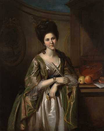 沃尔特·斯图尔特夫人（黛博拉·麦克莱纳坎）`Mrs. Walter Stewart (Deborah McClenachan)  (1782) by Charles Willson Peale