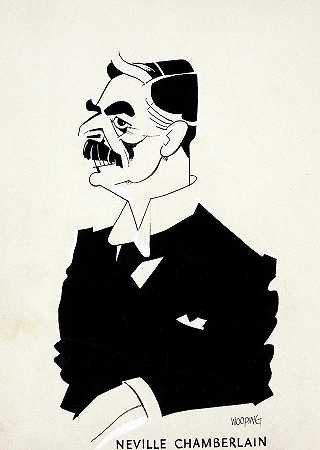 内维尔·张伯伦漫画`Neville Chamberlain Caricature