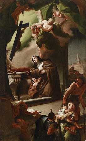 圣伊丽莎白的愿景`Vision Of St. Elisabeth by Paul Troger