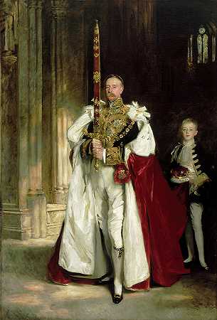 伦敦德里第六侯爵手持国剑`Sixth Marquess Of Londonderry Carrying The Great Sword Of State
