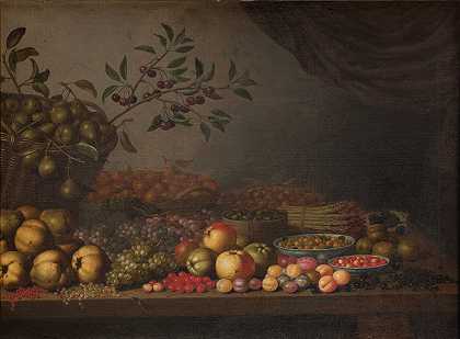 果篮`Fruit Basket (1631 ~ 1636) by Floris Van Schooten