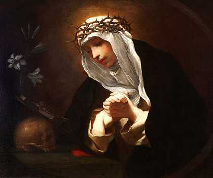 锡耶纳圣凯瑟琳`St Catherine of Siena by Baldassarre Franceschini