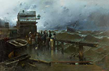 沉船警告`Shipwreck Warning (1894) by José Navarro y Llorens