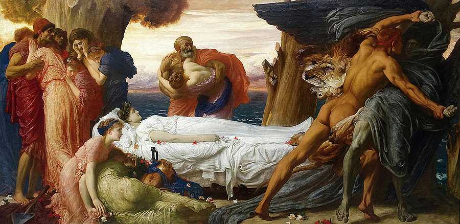 赫拉克勒斯为阿尔凯斯蒂的尸体与死亡搏斗`Hercules Wrestling With Death For The Body Of Alcesti