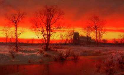 日落，冬天`Sunset, Winter