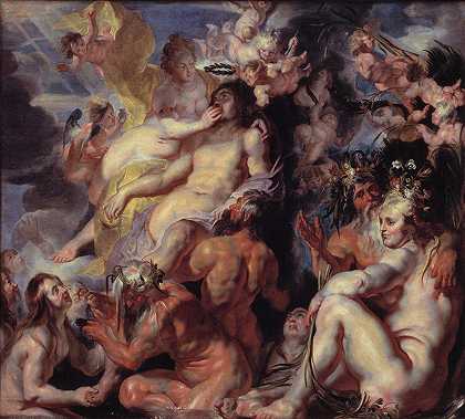 埃涅阿斯的神化`The Apotheosis of Aeneas (1615 – 1619) by Jacob Jordaens