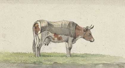 站在右边的奶牛`Staande koe, naar rechts (1816) by Jean Bernard