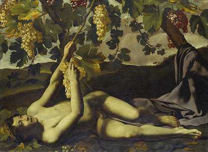年轻的巴克斯`The Young Bacchus (ca. 1610) by Italian Master