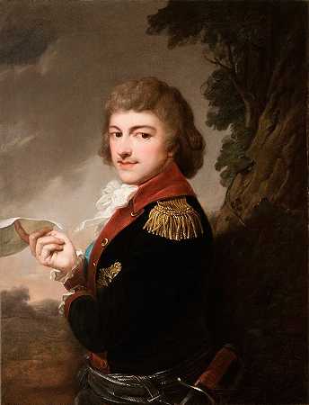 米夏克莱夫斯·奥金斯基肖像`Portrait of Michał Kleofas Ogiński (1792~1793) by Josef Grassi