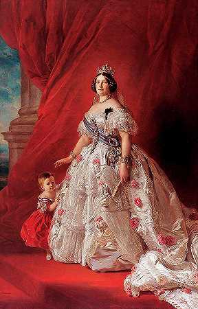 西班牙女王伊莎贝拉一世及其女儿伊莎贝拉的肖像`Portrait Of Queen Isabella I I Of Spain And Her Daughter Isabella