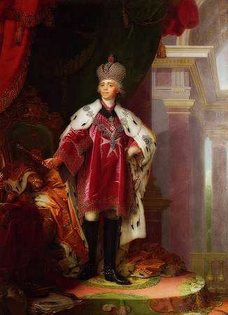 穿着加冕礼长袍的保罗一世`Paul I In Coronation Robes