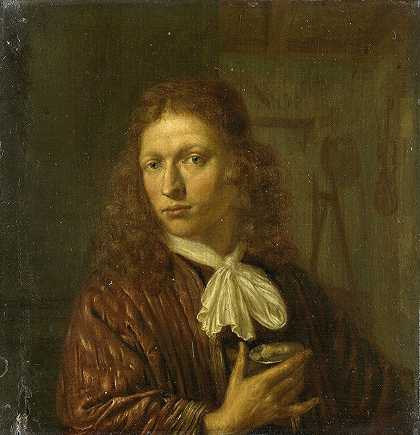 自画像`Self Portrait (1660 ~ 1680) by Johan Van Haensbergen